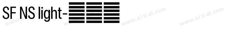 SF NS light字体转换